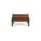 Frog Furnishings Brown 4' Heritage Bench with Green Frame PB 4BROGFHER - alternate 2